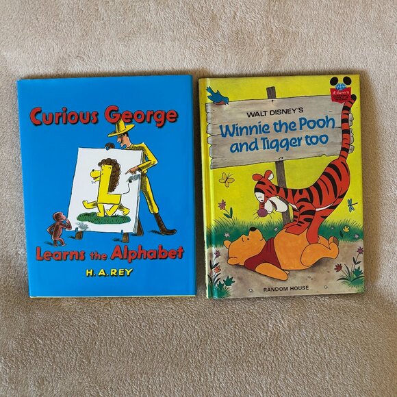 Set of 2 Hardcover Books for Child Age 2+ yrs CURIOUS GEORGE, & WINNIE the POOH - Picture 1 of 2